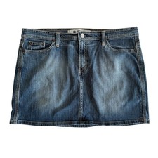 VTG Y2K Gap Jeans Denim Mini Skirt Size 16 Western Boho Preppy