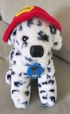 Dakin Fritz the Fireman Dalmation Puppy Dog Plush 9" VTG 1985 With Firemans Hat