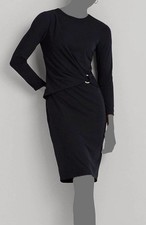 Lauren Ralph Lauren Women's Blue Stretch Jersey 3/4 Sleeve Dress Size 8