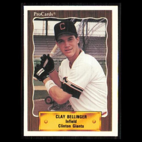 Clay Bellinger #2558 1990 ProCards Clinton Giants Baseball Card MLB NM
