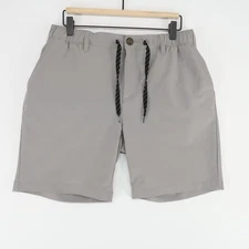 Chubbies Everywear Shorts Mens L Gray Drawstring Performance Stretch 8"