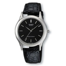 CASIO MTP1093E-1A Classic Quartz Dress Watch, Black Dial