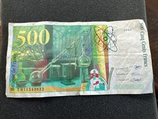 France 500 Francs, 1994 P-160a Pierre Marie Curie Pinholes Cir B2