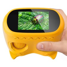 2-in-1 Kids Microscope Telescope, Temodu 2.0" 1000X Digital Yellow