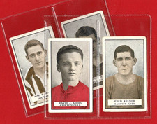 4 x FAMOUS FOOTBALLERS (Green & Brown Backs) - GALLAHER CIGARETTE CARDS (YB02)