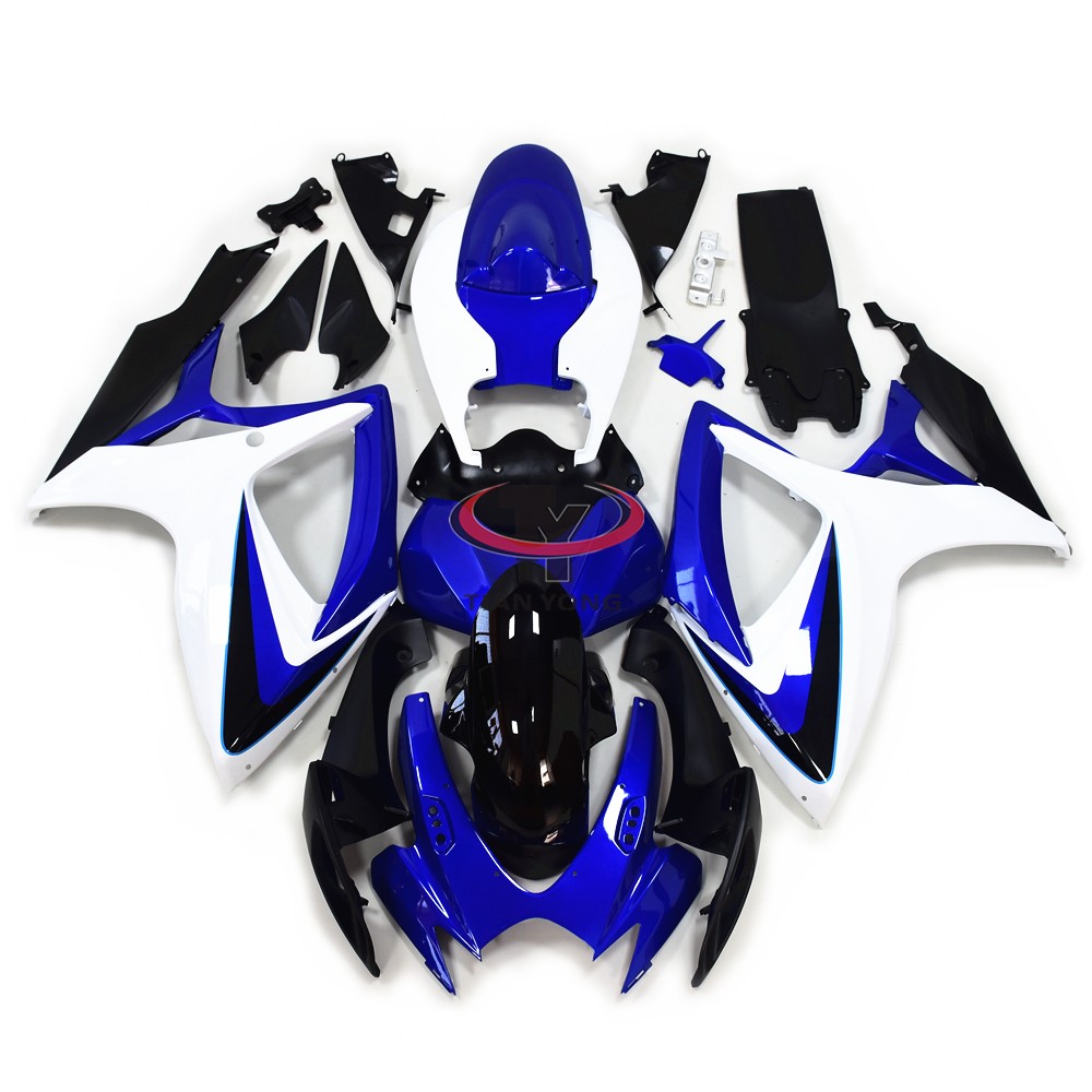 Blue White Fairing Kit for Suzuki GSXR600/750 2006 2007 Injection Bodywork K6