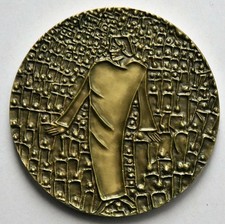 SOCIEDAD DE MEDALLISTAS 85 CRISTO MULTITUD JACOBSSON MEDALLA Espalda ART CO BRONCE