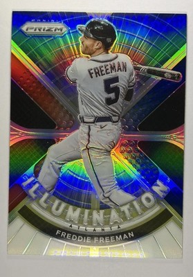 2021 Panini Prizm FREDDIE FREEMAN #IL-9 Illumination Red white blue prizm