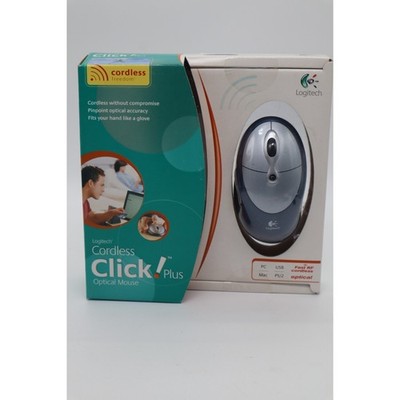 NEW in Box Logitech Cordless Click: Wireless Optical Mouse 2003 Fast RF Optical
