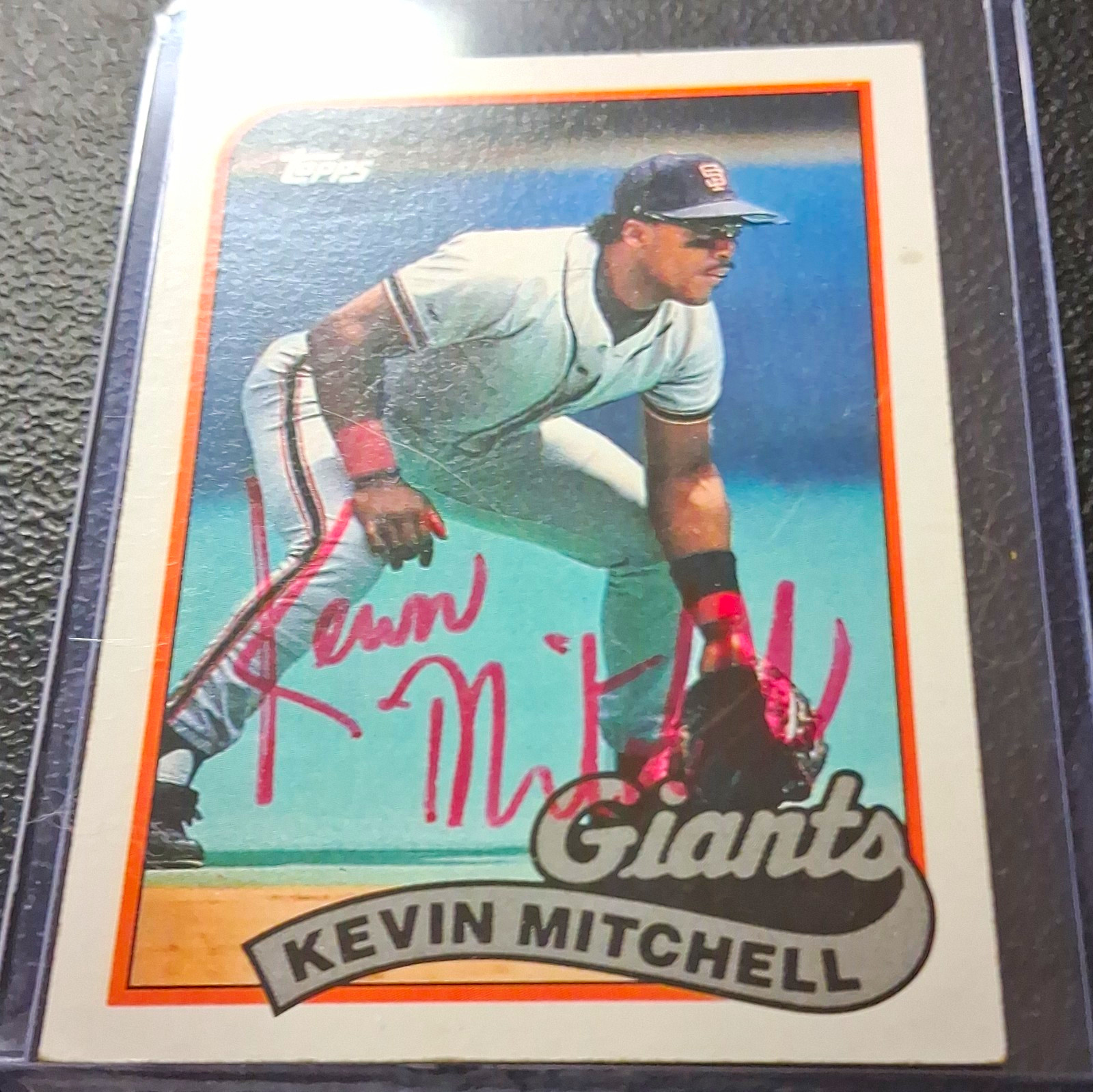 Topps 1989 Kevin Mitchell #189 San Francisco Giants MLB Autographed Card