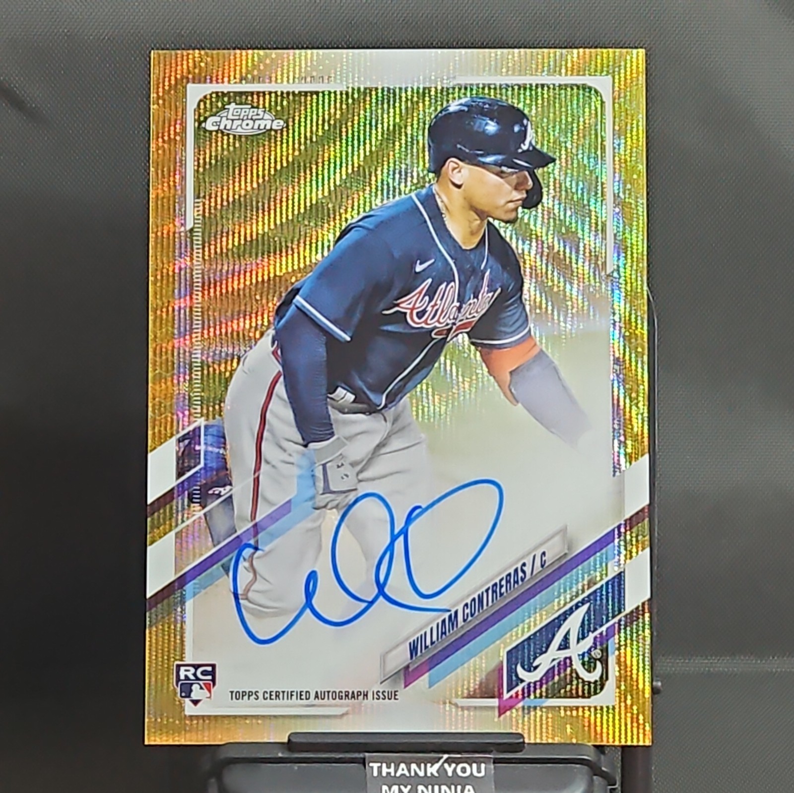 2021 Topps Chrome - Rookie Auto William Contreras #RA-WC Gold Wave Refractor /50