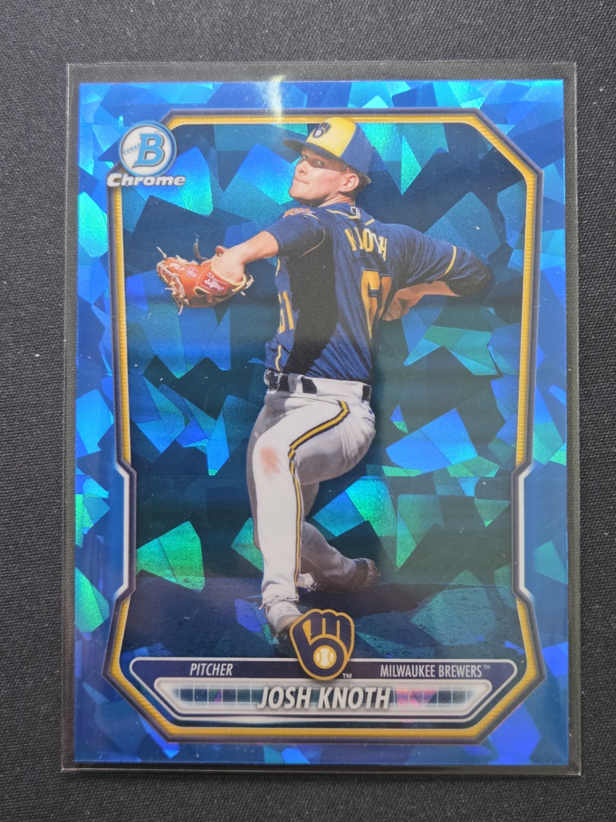 2026 Bowman Chrome Refractor Sapphire BCP-113 Josh Knoth Brewers