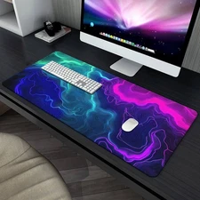 15.7x35.4 inch Large Non-Slip Gaming Desk Mat & Mouse Pad-Neon Glow-like Glowing