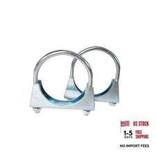 Heavy Duty U-Bolt Muffler Exhaust Clamps for 70mm Diameter Tail Pipe,