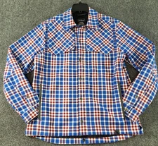 L.L. Bean Shooting outdoors Jacket Men M Reg Multi Plaid Mesh Lining Flap Pocket