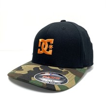 DC SHOES CAP STAR NERO MIMETICO ARANCIONE FLEXFIT BERRETTO ADERENTE (L/XL)