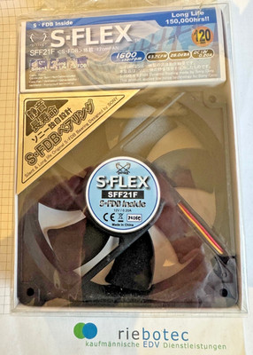 Scythe S-Flex SFF21F - Gehäuselüfter - 120 mm 1600RPM OVP & NEU