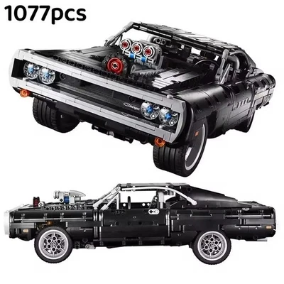 NEW MOC 42111 Dom's Dodge Charger Building Blocks Technic 1077pcs Christmas Gift