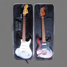 #SE4431#Vintage 2 Stück E Gitarre Fender Squier Star u.a. *Bastler defekt* lesen