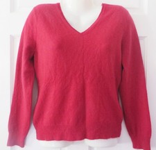 Apt.9 100 Cashmere Dark Red Sweater Sz L, M
