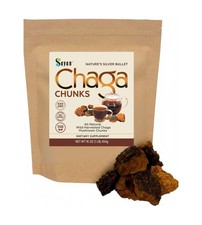 Sayan Siberian Pure Raw Chaga Mushroom Chunks with Black 16 Ounce Pack of 1 