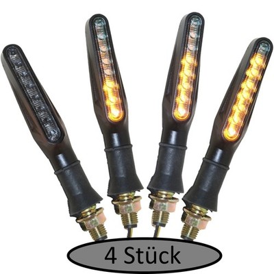2 Paar Motorrad LED Lauflicht Blinker für Honda Rebel Shadow, Yamaha Virago Star