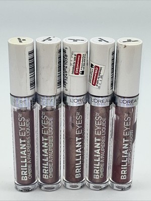 5pk L'Oreal Paris Brilliant Eyes Shimmer Liquid Eye Shadow, Amethyst Quartz-READ