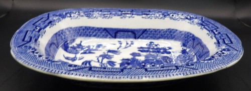 Antique Ridgway Blue Willow 8 and 10 Oval Vegetable Bowls. #1 - Picture 6 of 9