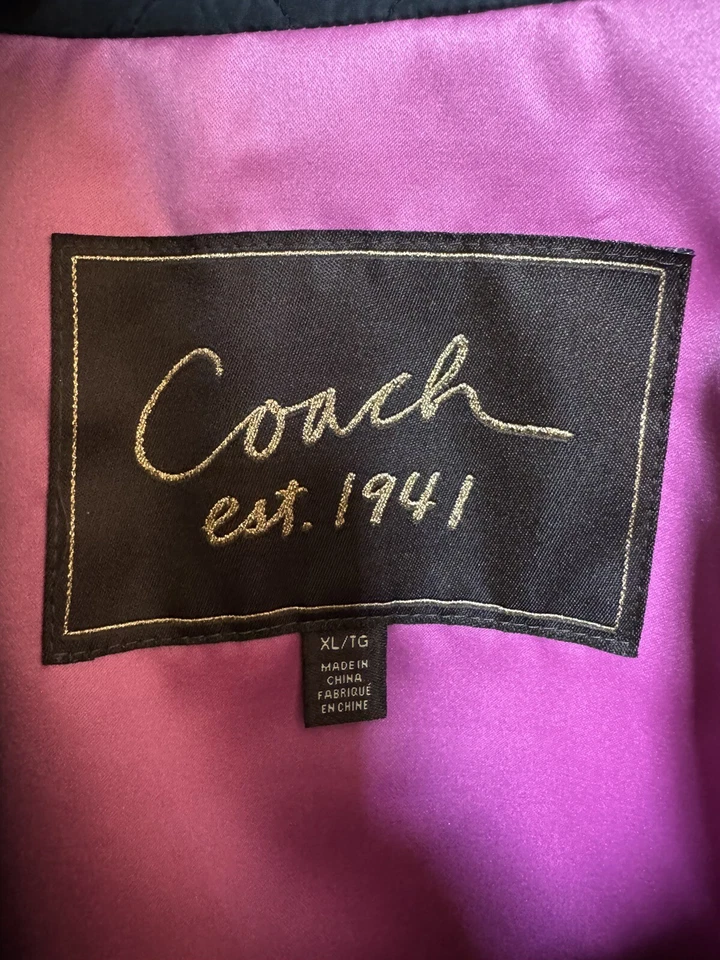 Coach coat women’s XL, Black And Pink - Image 4 of 4
