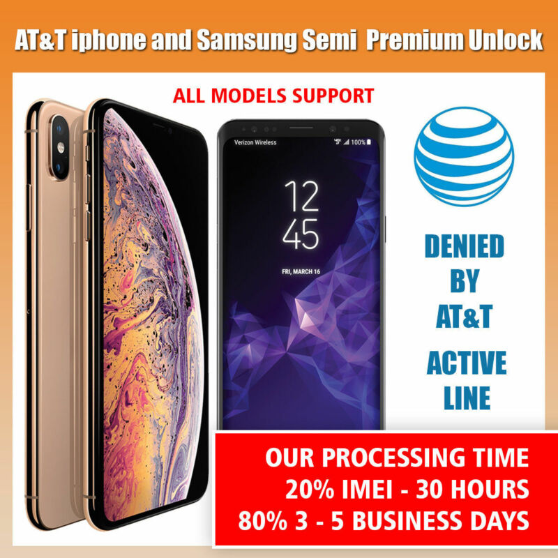 SEMI PREMIUM AT&T Factory Unlock Code Service for iPhone and Samsung devices