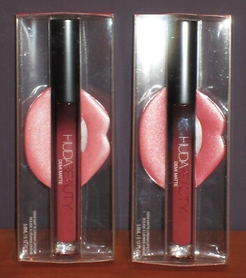 Huda Beauty 2 Demi Matte Cream Lipstick Shade Bonnie Game Changer MSRP $40 NIB
