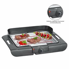 YATO Elektrische Grillplatte 55cm gerillt 3kW Elektrogrill Tischgrill Partygrill