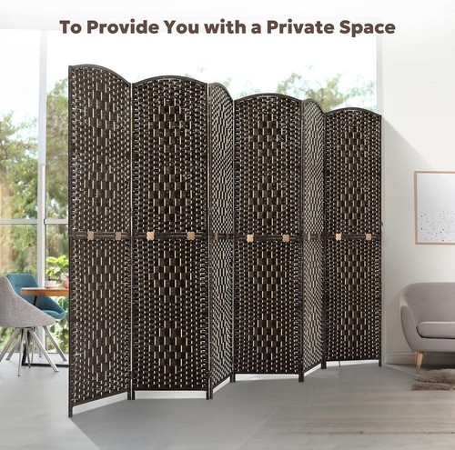 Room Divider 2-in-1 Room Divider 4/6 Panel for Room Separation Privacy Screen - Picture 34 of 38