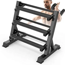 3 Tier 1100lbs Dumbbell Rack Stand Weight Rack for Dumbbells Home Gym Storage 