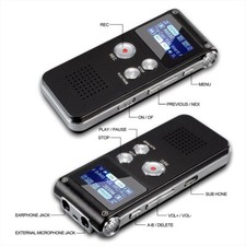 Digital Voice Recorder, 16GB Audio Recorder MP3 with Playback USB Rechargeable