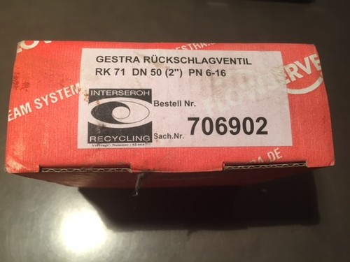 GESTRA Rückschlagventil RK 71 DN 50 2“   PN 6-16 - Picture 1 of 2