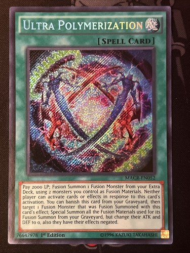 Ultra Polymerization MACR-EN052 1st Edition Secret Rare MP - Picture 3 of 8