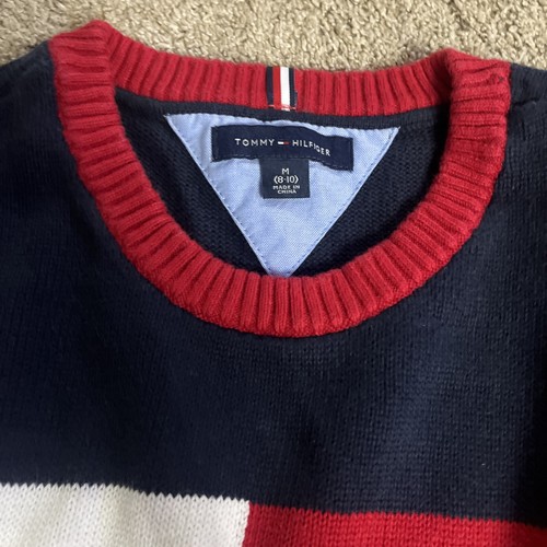 Tommy Hilfiger Boys 8-10 Med Sweater Big Logo Preowned  - Picture 4 of 5