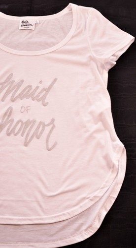 womens BedHead Pajamas white Maid of Honor sleep top size medium bride & beautie - Picture 2 of 5