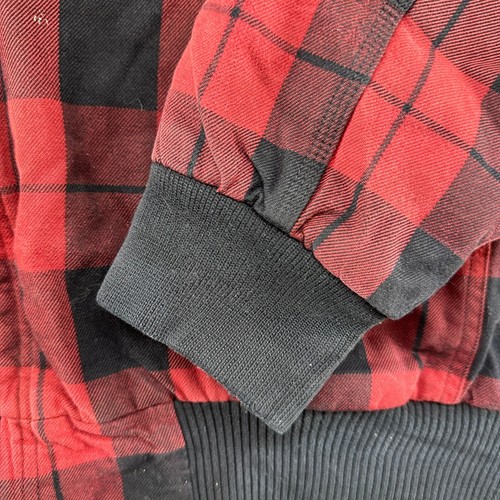 Chaqueta Carhartt Para Hombre XL Roja Negra Con Capucha Franela Forrada Buffalo Cuadros J26 DKR - Imagen 9 de 19