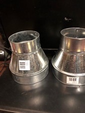 IMPERIAL 6-in x 4-in   Duct Reducer Galvanized Steel Taper Round Pipe Lot Of 3