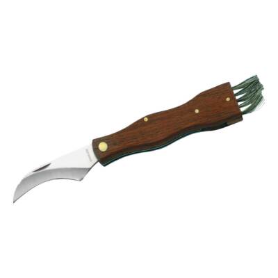 HERBERTZ  Pilzmesser - Holzgriff mit klappbarer Bürste - Neu & ovp - 211111