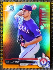 ARIEL JURADO  -  2017 BOWMAN CHROME PROSPECTS ORANGE REFRACTOR  #ED/25  