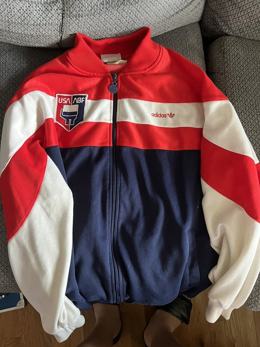 adidas track jacket vintage 80s ABF Boxing Team USA