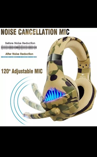 Beexcellent Pro Gaming Headset GM-500 Camo 3.5 MM 4 pin USB NEW IN BOX - Photo 8/9