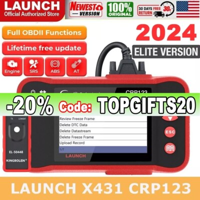 2025 LAUNCH CRP123 Elite Car OBD2 Diagnostic Scanner ABS SRS Engine Code Reader