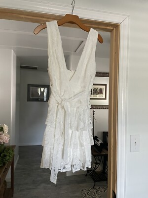 chinese dress ladies Faren Lace Trim Maxi Dress White