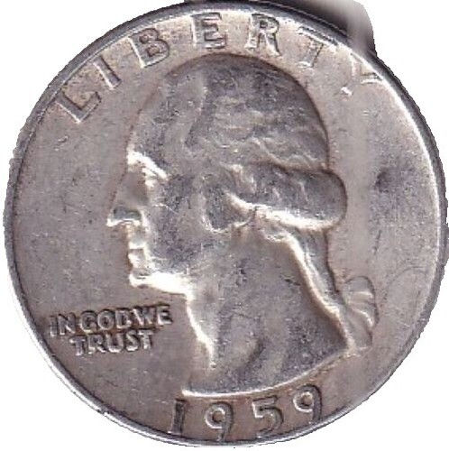 Choice BU 1959-D Washington Silver Quarter Choice Uncirculated