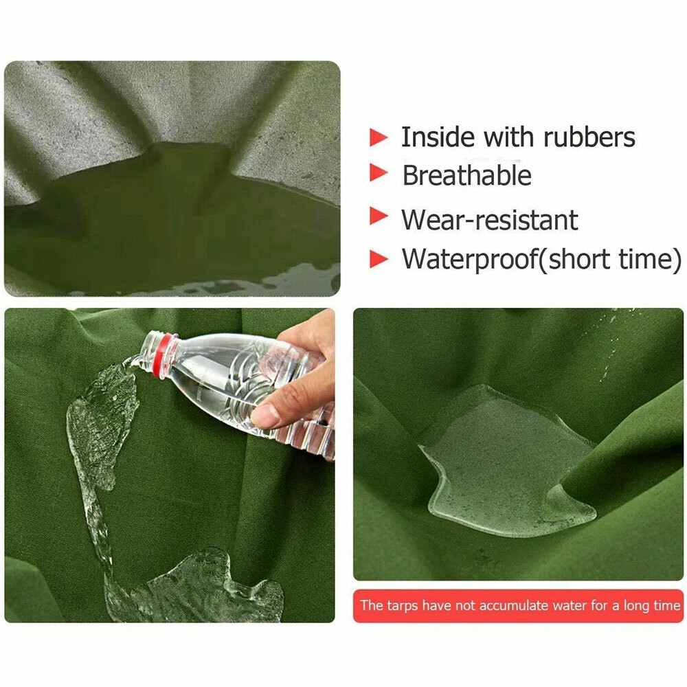 Heavy Duty Canvas Tarps Boat Truck Tarpaulin Cover Tent Waterproof