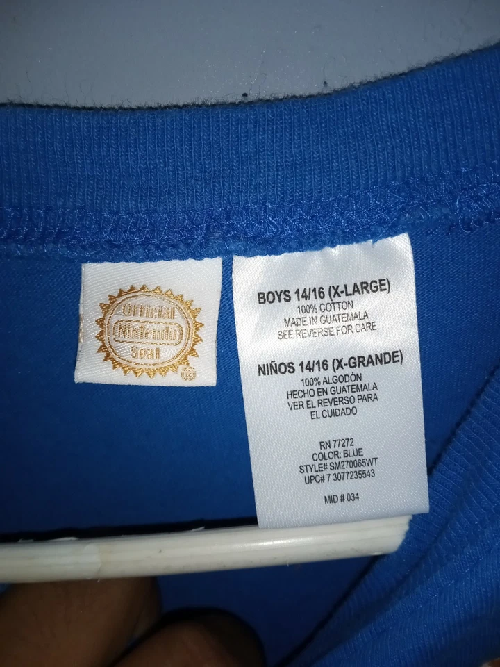 Super Mario Super Sluggers t shirt rare Nintendo Mario Bros - Image 3 of 3